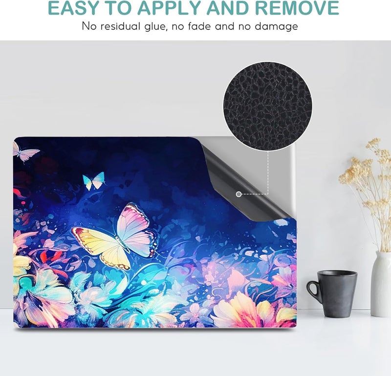 DINKY Laptop Skin Sticker Decal, 12" 13" 13.3" 14" 15" 15.4" 15.6 inch Laptop Universal Reusable Vinyl Skin Stickers Cover Art Decal Notebook PC Personalized Protector-Butterflies - Image 5